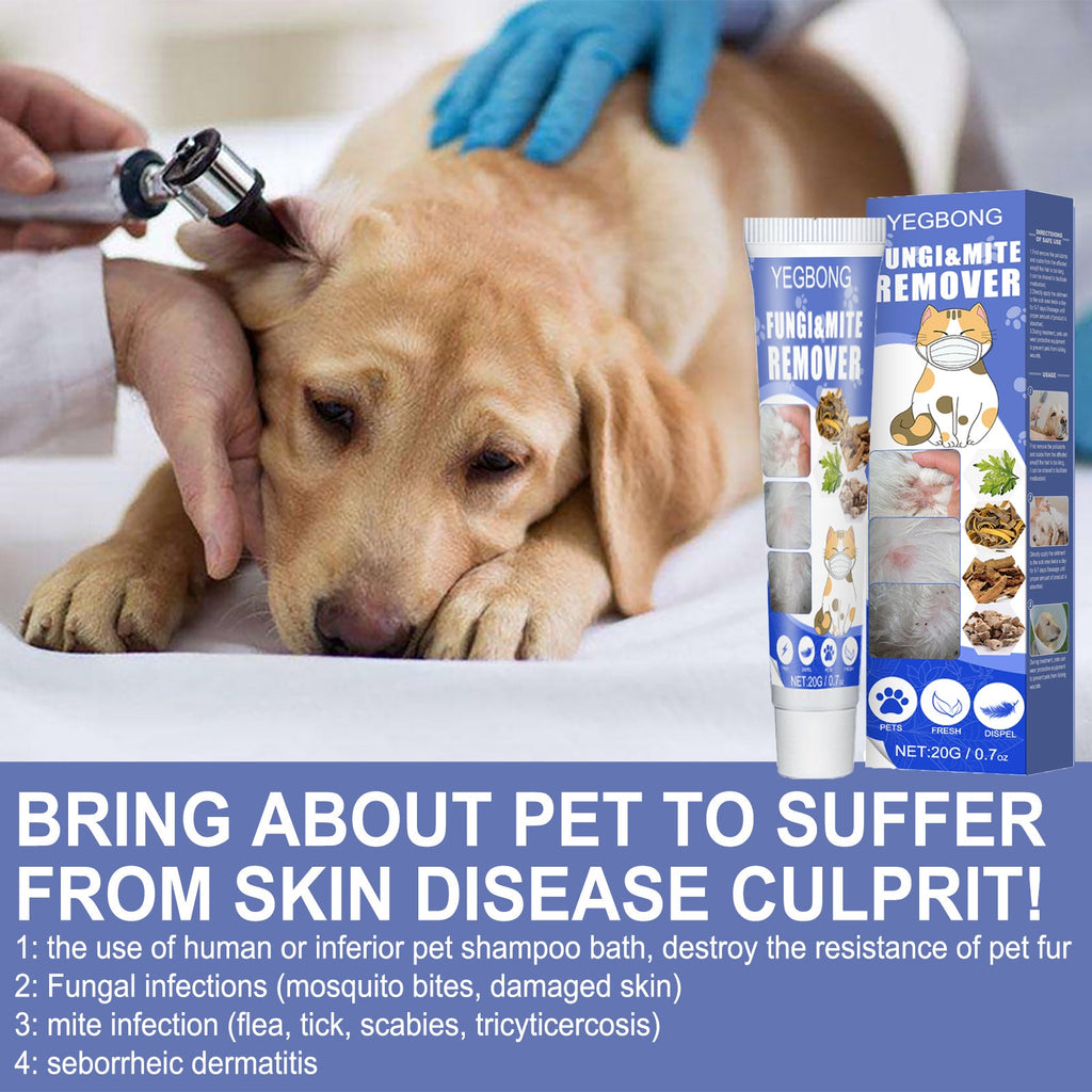 Pet Mite Relief Cream For Pet Dogs And Cats Skin Itching And Mite Removal Topical Care Cream
