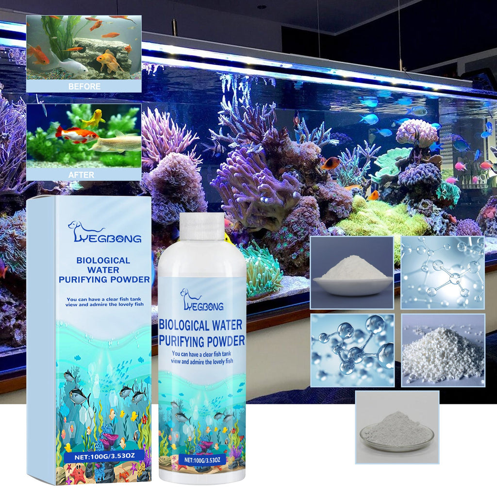 Fish Tank Water Purifier Removes Algae Powder, Clean Fish Tank Remove Moss Algae Net Water Quality Instant Algae Removal Powder