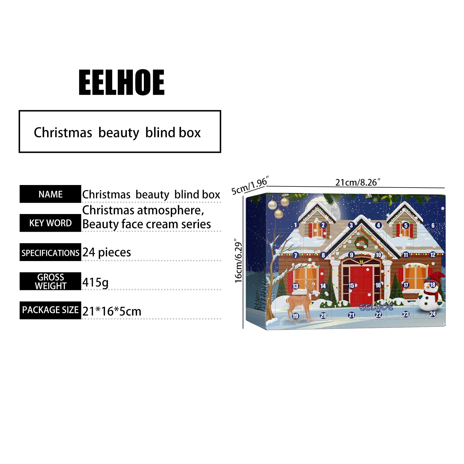 Face Cream Blind Box, Beauty Surprise 24 Cells Countdown Blind Box Hydrating Moisturizing Skin Care Product