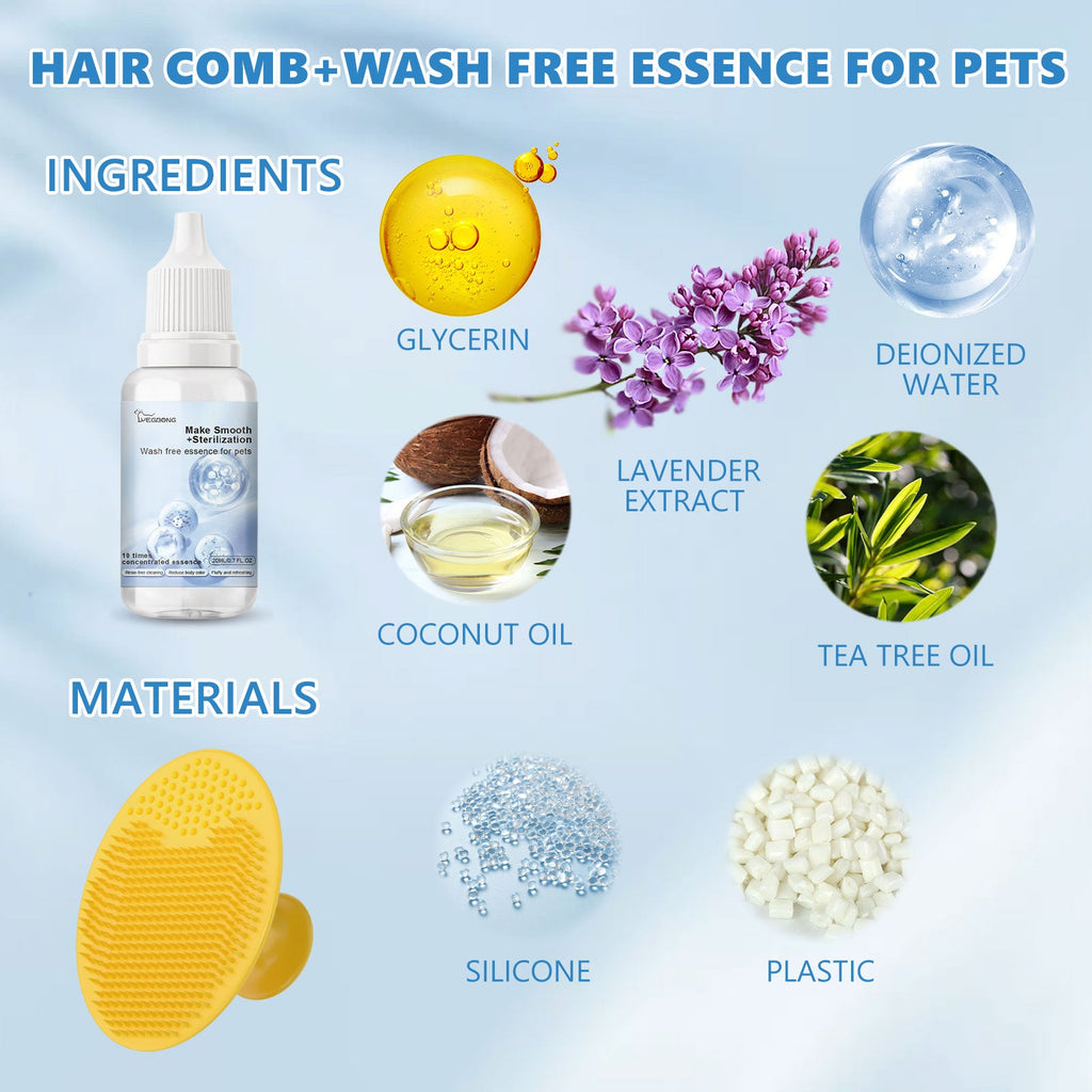 Pet Leave-In Serum, For Cats And Dogs Fluffy, Soft And Fragrant Hair Care Serum