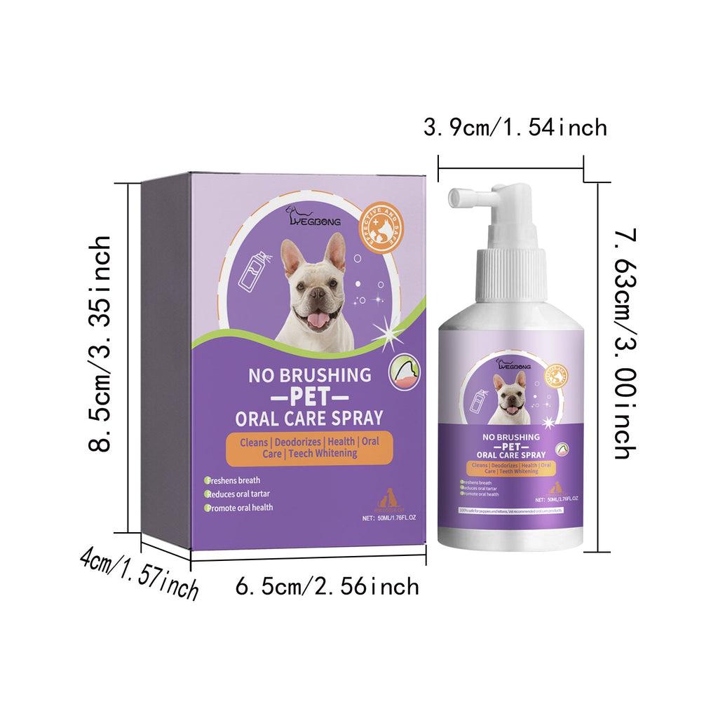 Dog And Cat Tooth Cleaning Spray, Pet Mouth Cleaning Breath Fresh Deodorizing Cleaning Spray