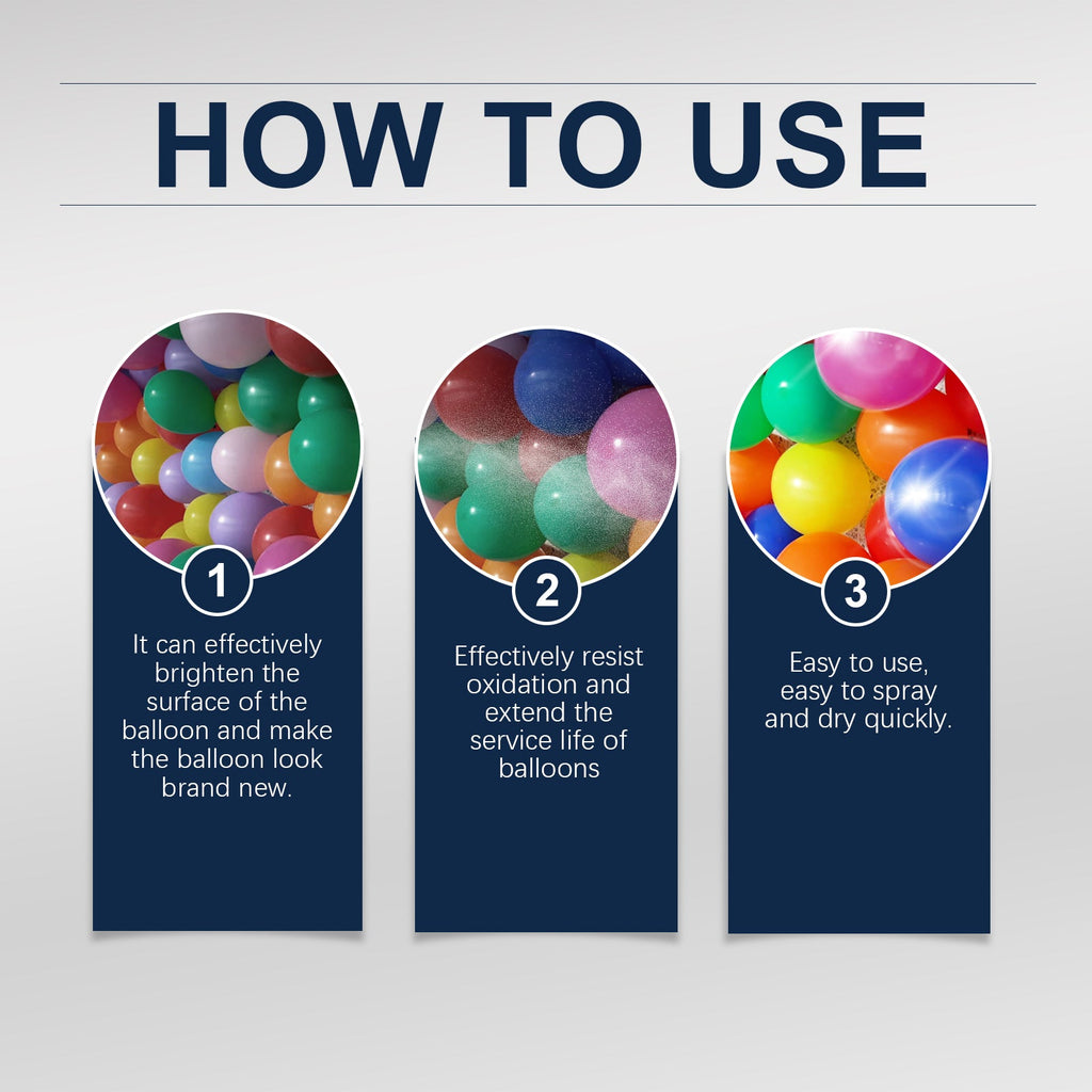 Latex Balloon Shine Spray, Long-Lasting Non-Oxidizing Enhanced Gloss Textured Atmosphere Spray