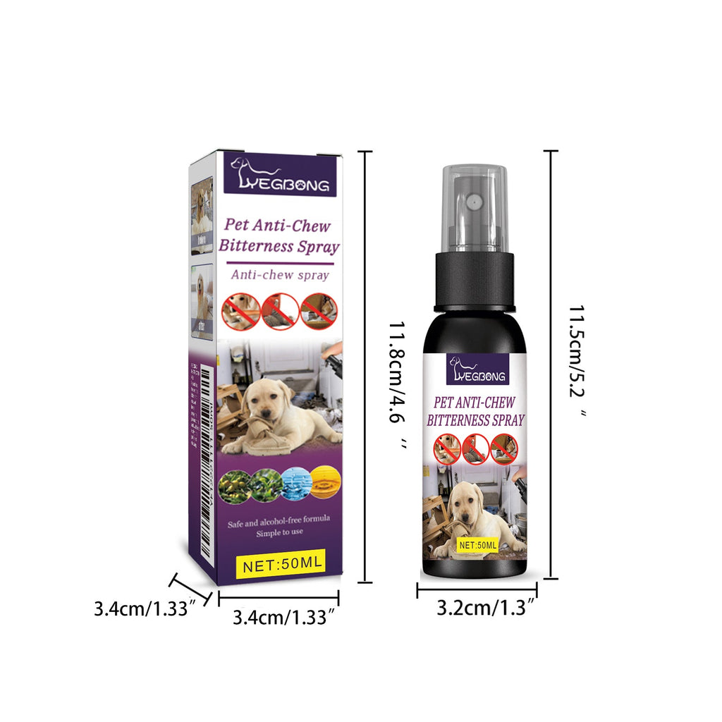 Anti-Chewing Bitter Spray For Pets, Prevent Dogs Tearing Apart Homes Scratching And Biting Long-Lasting Indoor Repellent Spray