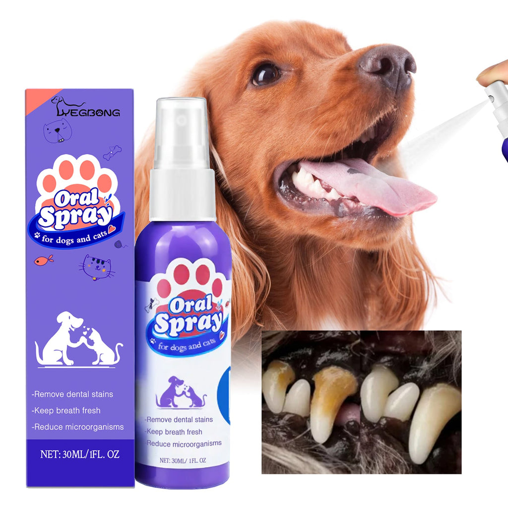 Tooth Cleaning Spray For Cats And Dogs, Remove Tooth Stains Fresh Breath Pets Oral Care Spray