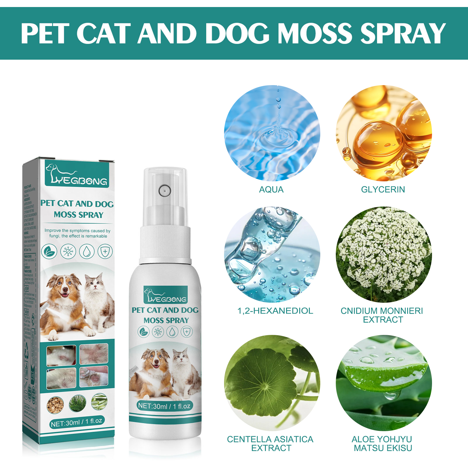 Pet Skin Medicine Spray, Cats And Dogs To Remove Mite Skin Itching To Remove Red Hair To Itch