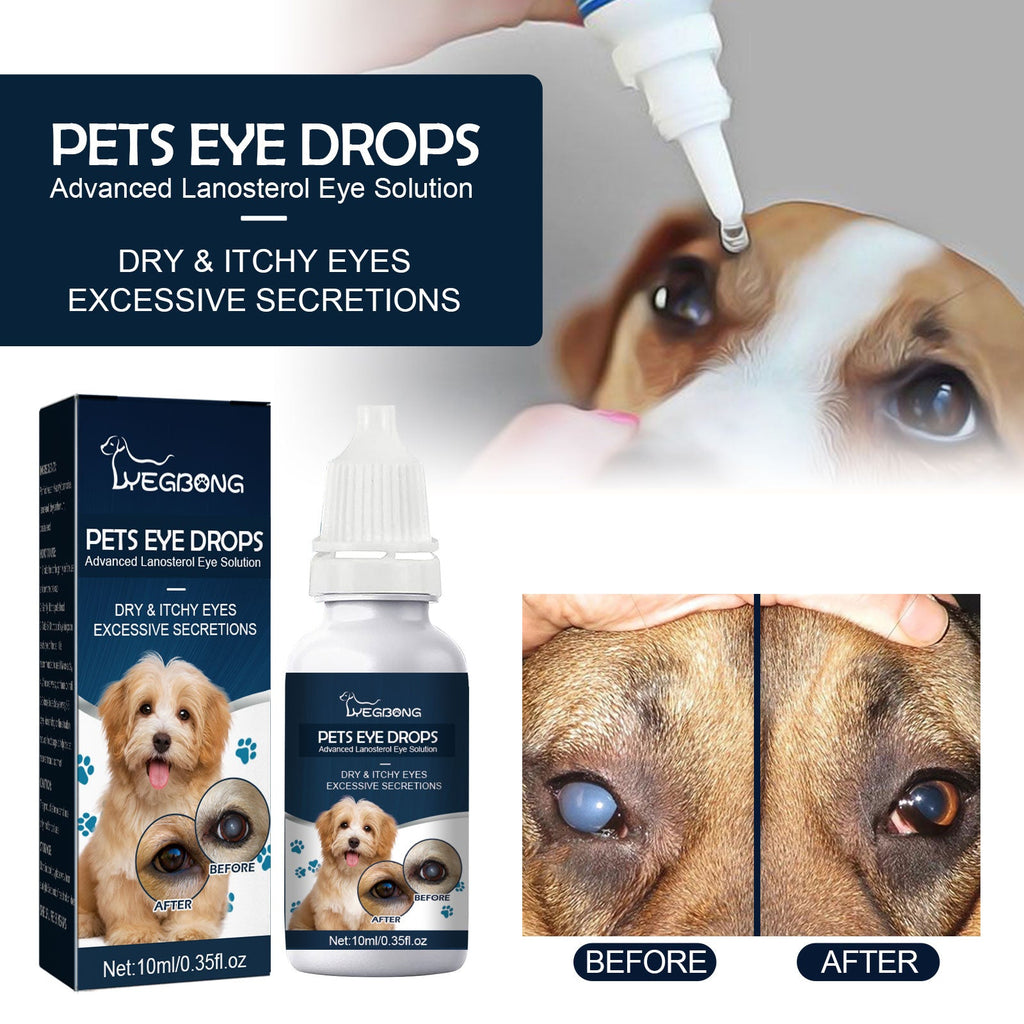 Pet Eye Drops, Cats And Dogs Remove Tears Relieve Eyes Itchy Cleansing Eye Drops