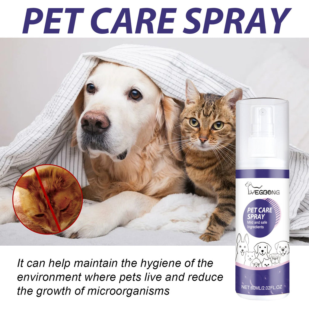 Pet Care Spray, Pet Cat And Dog Skin Wound Care Skin Moss Itchy Repair Spray