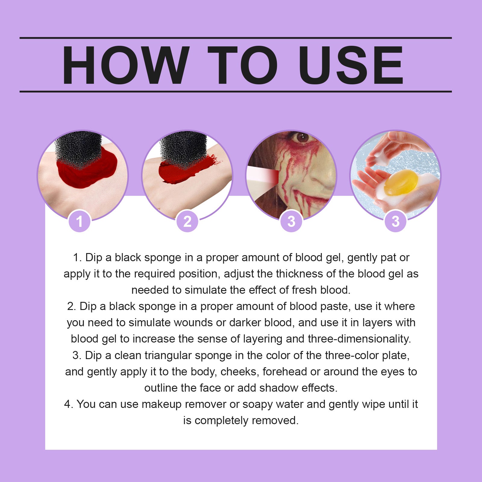 Halloween Vampire Makeup Kit Holiday Party Paint Dress-Up Makeup Masquerade Tools