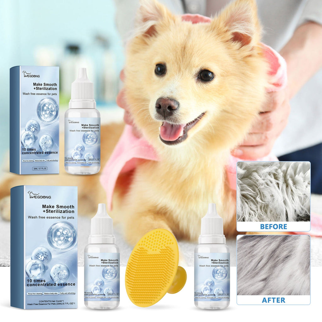 Pet Leave-In Serum Set For Cats And Dogs To Clean Hair Fluffy, Soft And Fragrance Care Essence