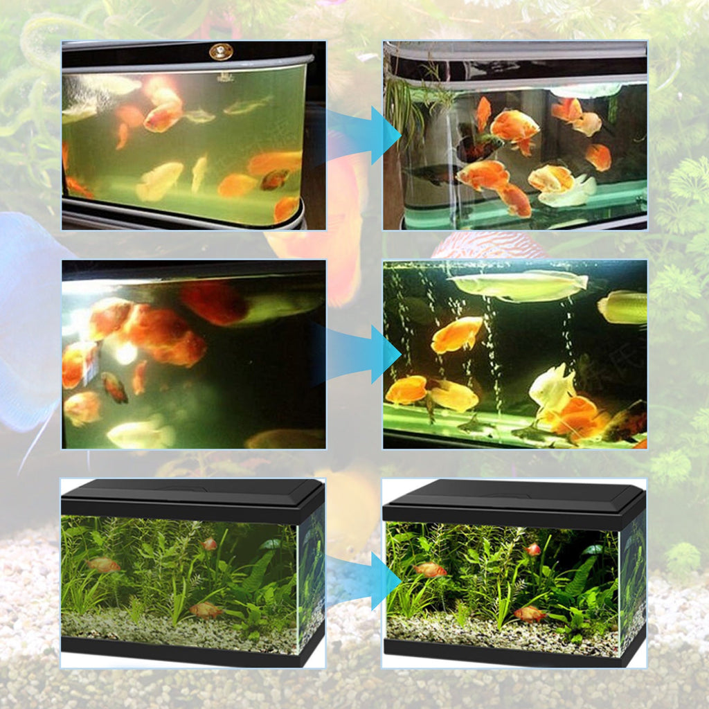 Fish Tank Water Purifier Removes Algae Powder, Clean Fish Tank Remove Moss Algae Net Water Quality Instant Algae Removal Powder