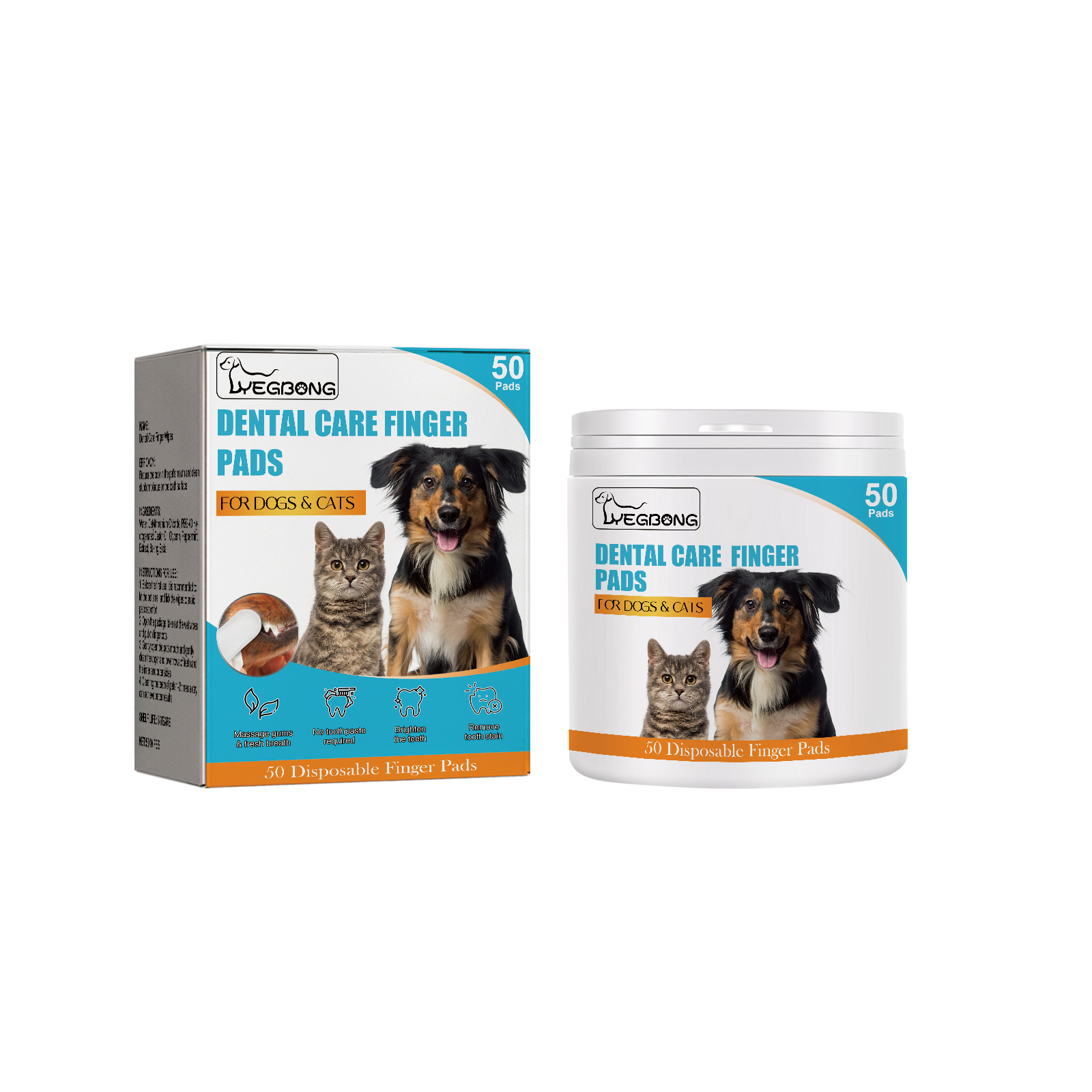 Dog Cat Tooth Cleaning Finger Set, Pet Breath Fresh Remove Tartar Stones Teeth Clean Finger Set