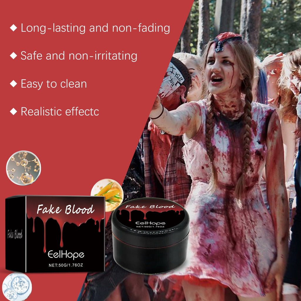 Eelhope Halloween Fake Blood Makeup Props Fake Blood Realistic And Easy To Wash Blood Plasma Trick Fake Blood