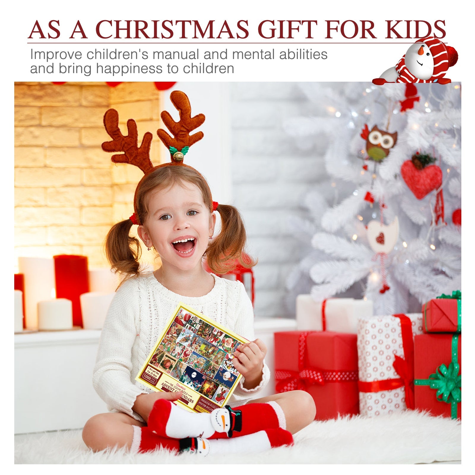 The Jigsaw Puzzle Advent Calendars, Christmas Creative 24 Grid Countdown Calendar Blind Box Puzzle Gift