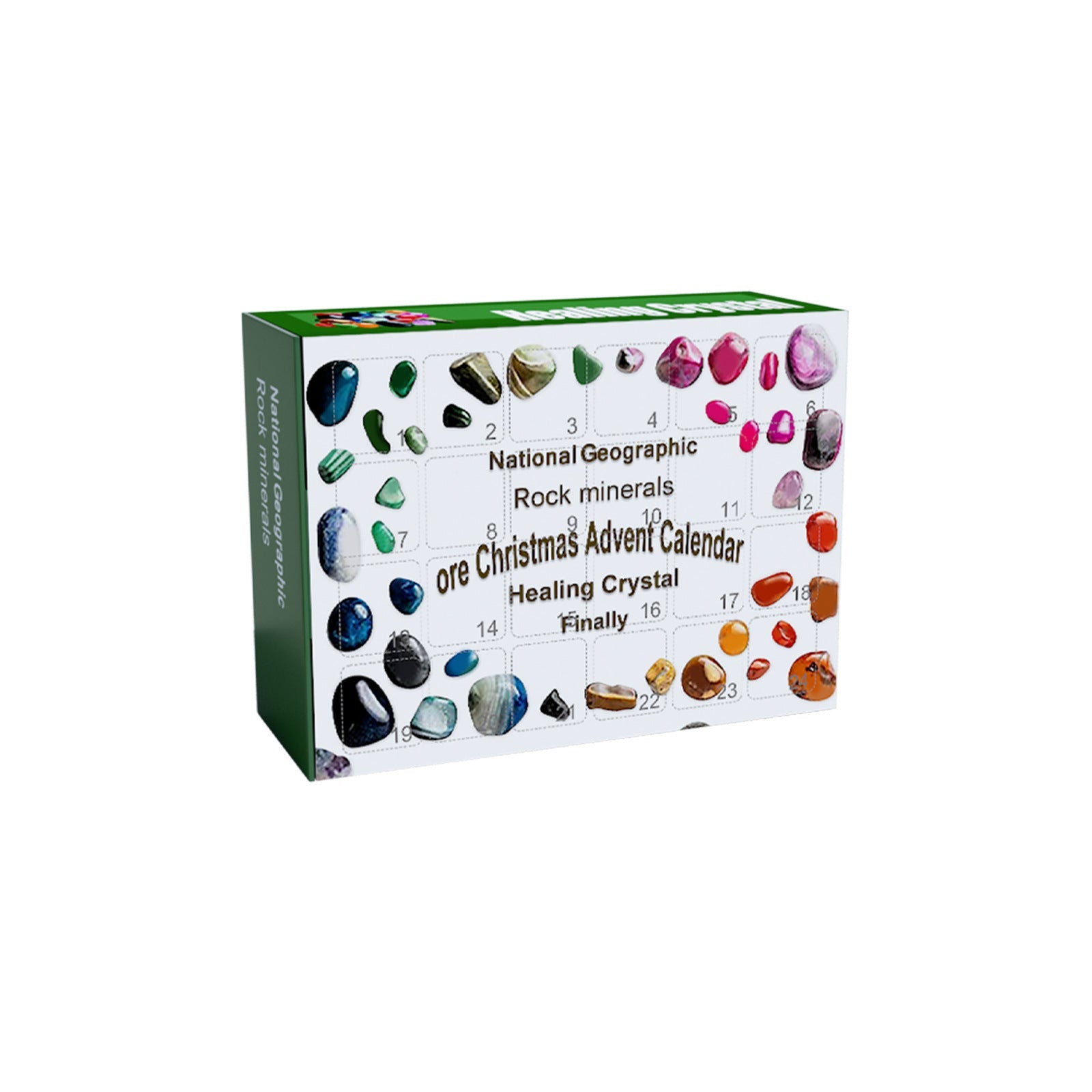 24 Lattice Ore Surprise Blind Box, Guess Toy Gift Box 24 Days Countdown Treasure Ore Christmas Gift Box