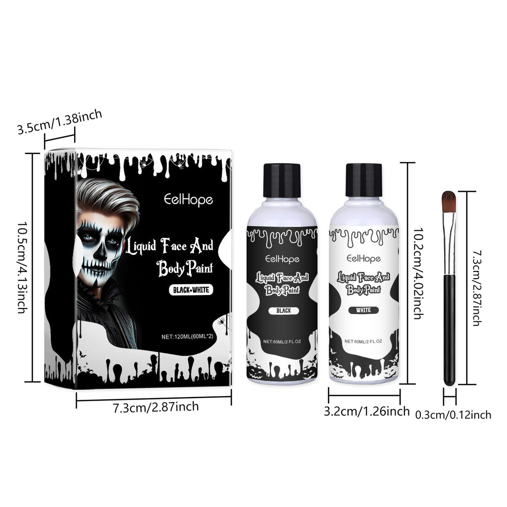 Halloween Party Instant Dry Paint Solution, Paint Foundation Makeup Makeup Clown Colorful Paint Solution