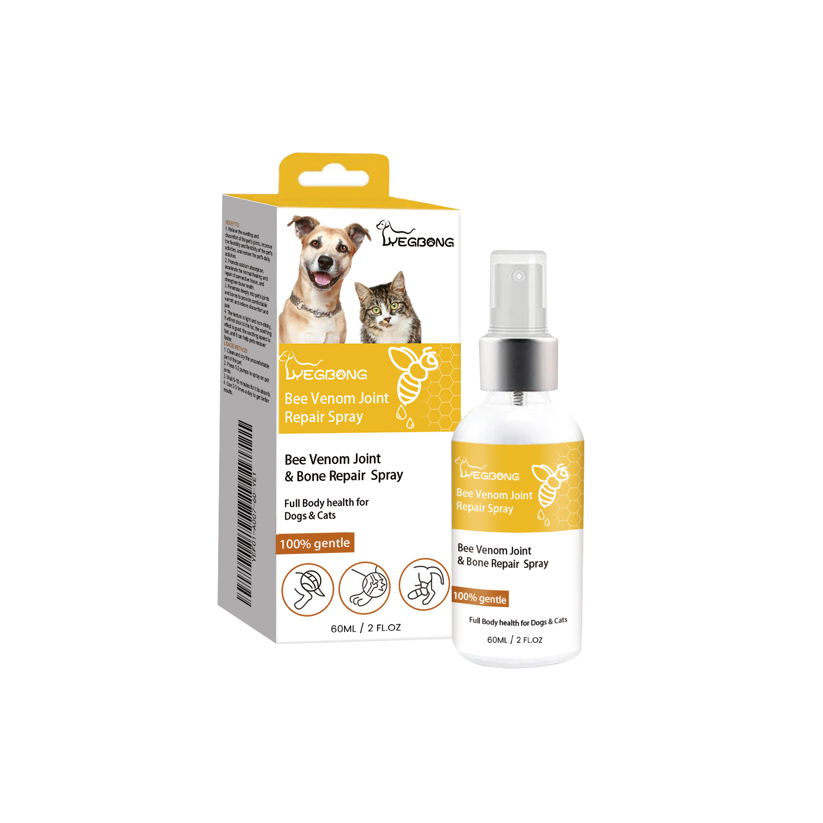 Pet Joint Repair Spray, Cats And Dogs Relieve Body Joint Soreness Muscles And Bone Care Spray