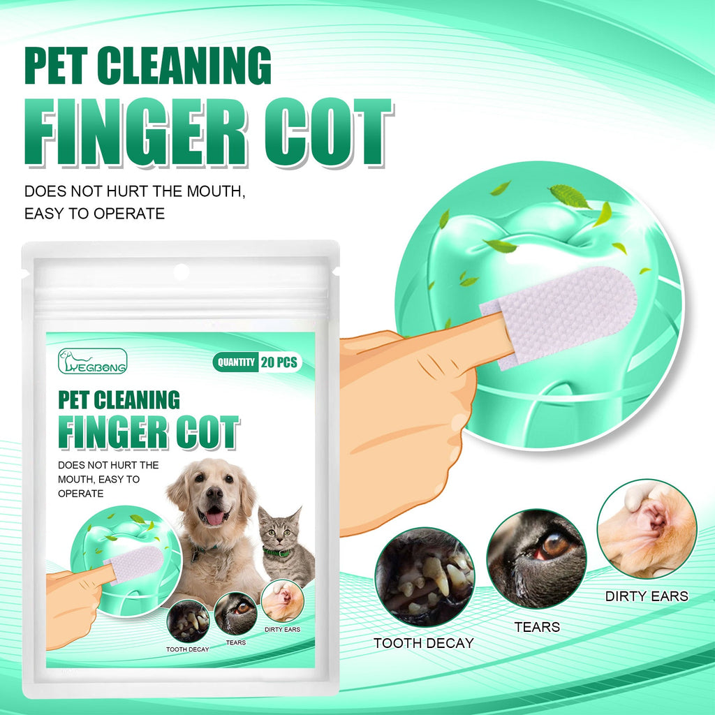 Pet Tooth Cleaning Finger Set Dog Cat Cleaning Tartar Stone Oral Cleaning Care
