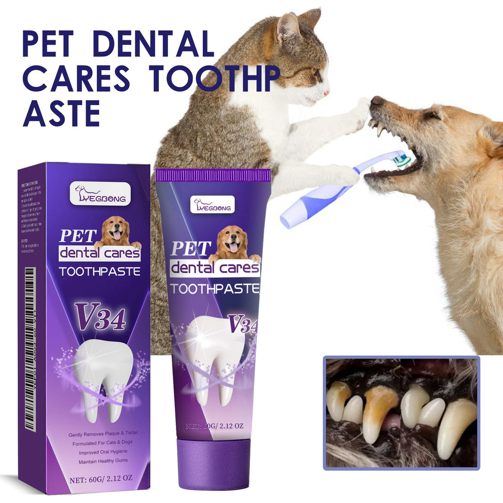 Pet V34 Toothpaste, Pet Clean Bad Breath Tartar Care Gum Care Toothpaste