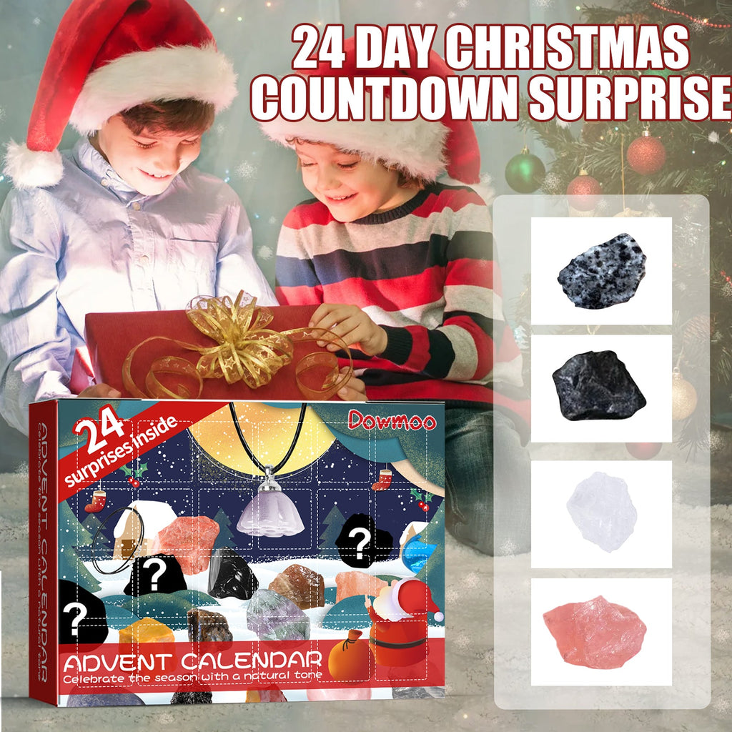 Christmas Advent Calendar Mineral Blind Box 24-Box Christmas Gift Toy Mineral Blind Box