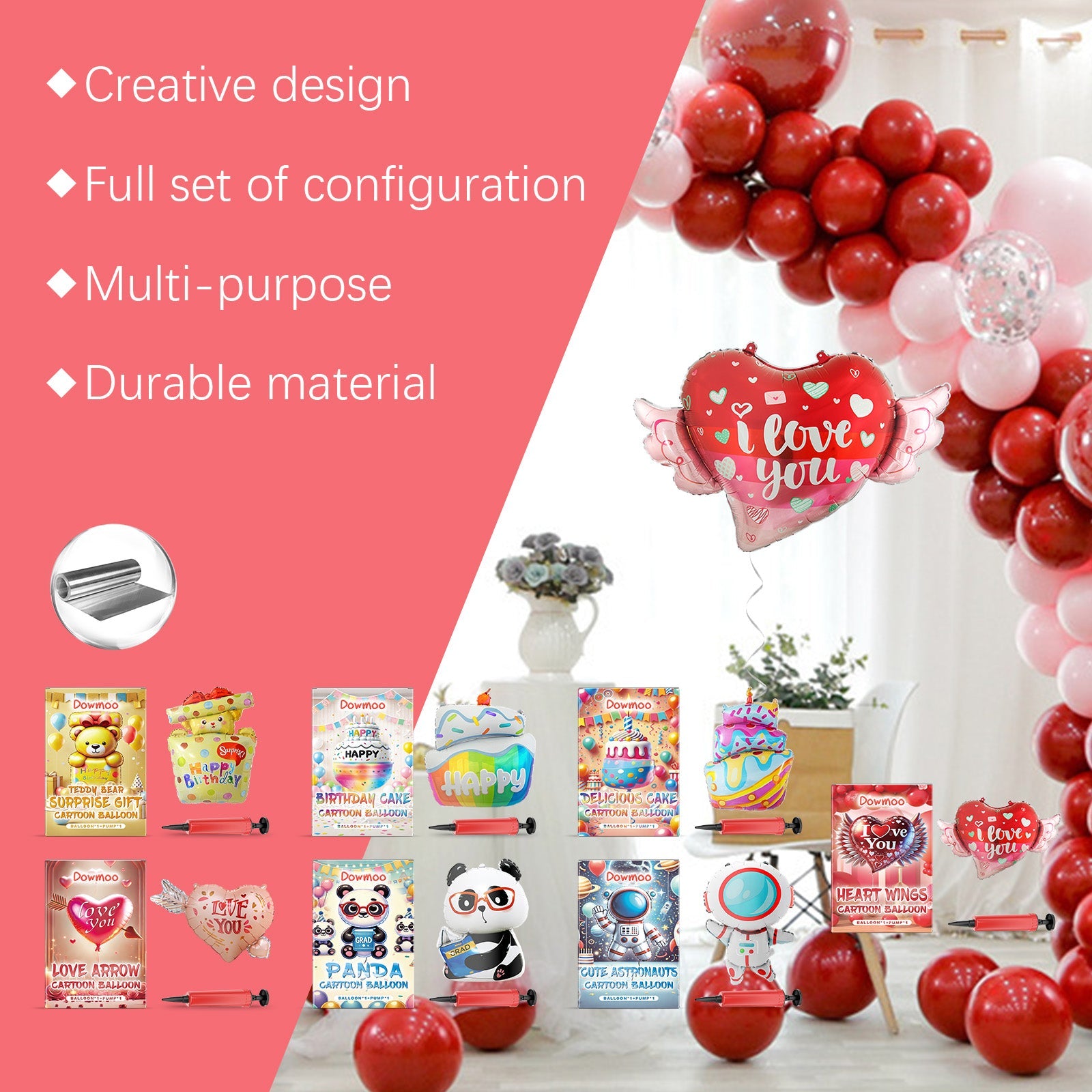 Ambience Balloon Set Valentine's Day Proposal Wedding Anniversary Date Birthday Party Decoration