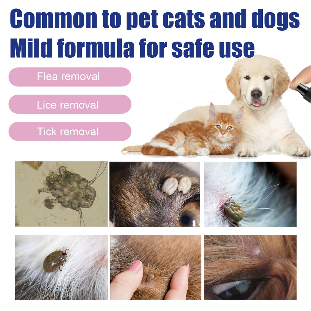 Pet Flea Spray, Cat And Dog Pet Skin Cleansing External Lice Tick Anti-Itch Spray