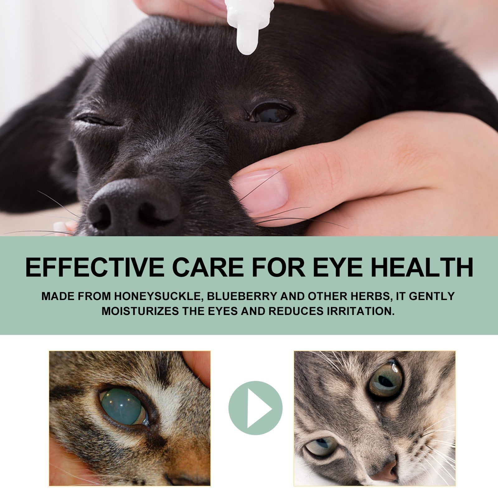 Eye Drops For Cats And Dogs, Pet Eye Clean Eye Care Drops For Tear Stains And Dirt