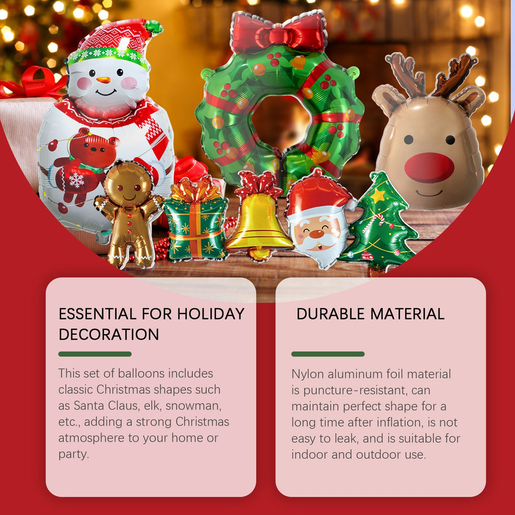Christmas Balloons,Balloon Standing Santa Claus Reindeer Christmas Tree Event Atmosphere Arrangement