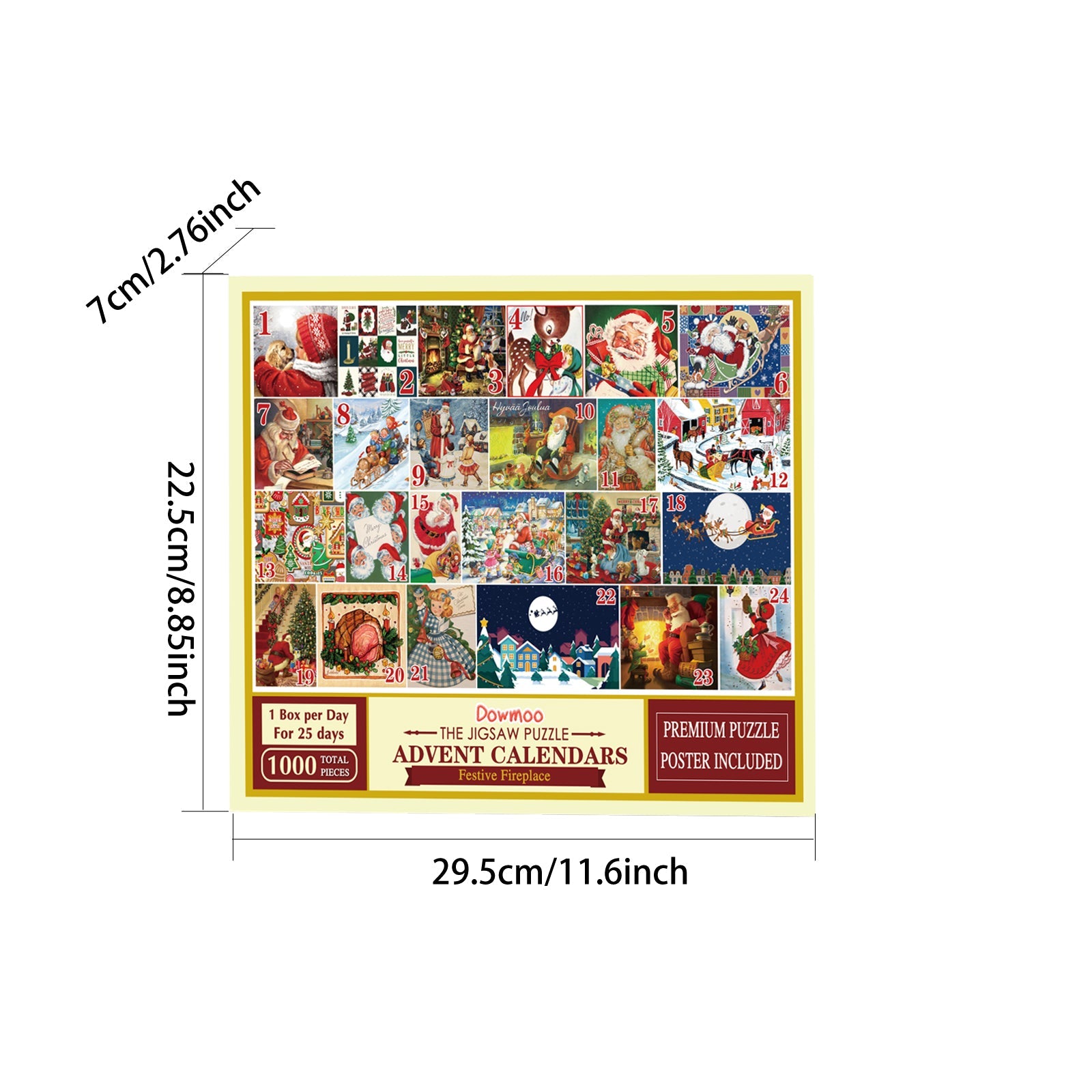 The Jigsaw Puzzle Advent Calendars, Christmas Creative 24 Grid Countdown Calendar Blind Box Puzzle Gift