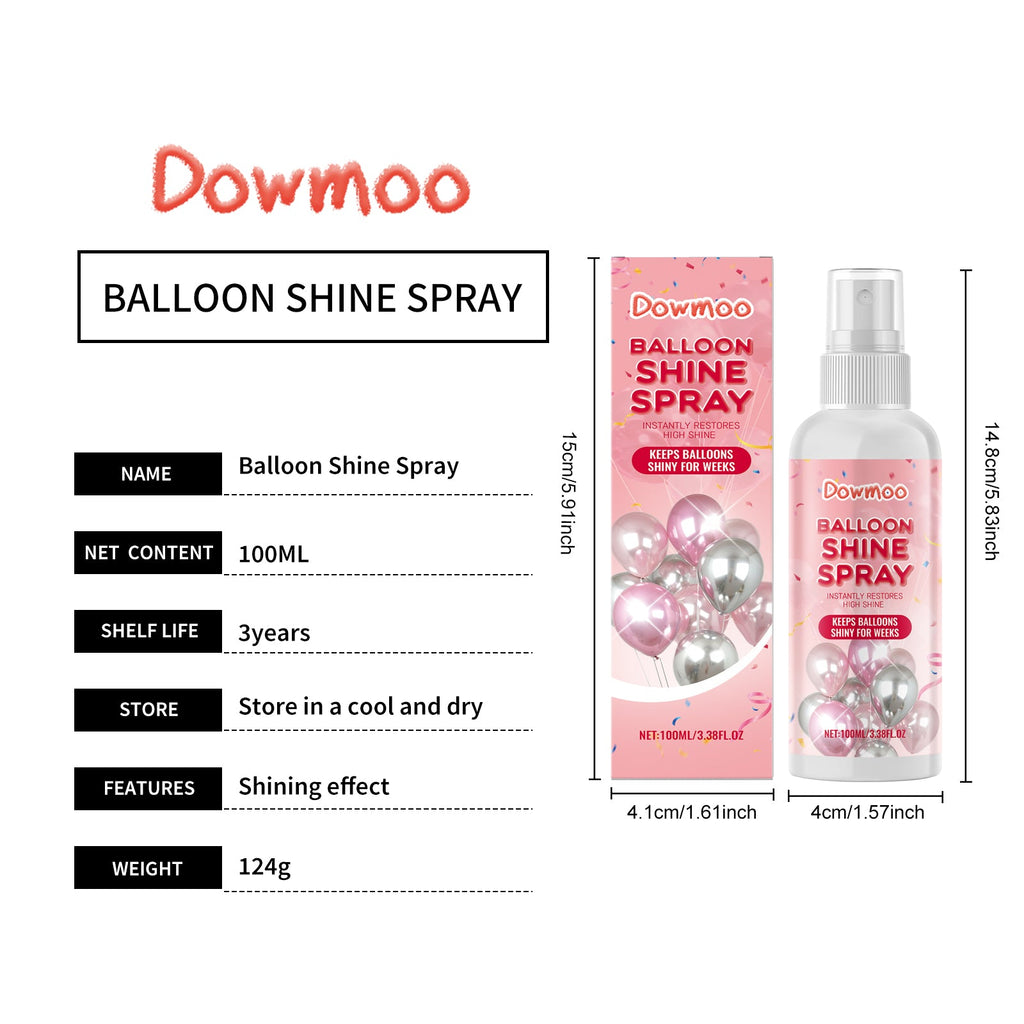 Balloon Shine Spray Brightens Up The Party Atmosphere With Easy To Apply Gloss Latex Balloon Spray