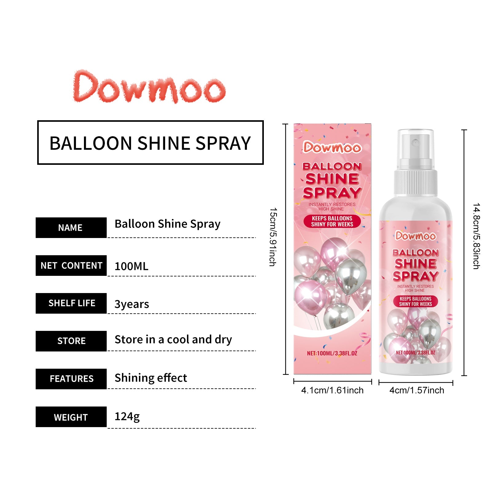 Balloon Shine Spray Brightens Up The Party Atmosphere With Easy To Apply Gloss Latex Balloon Spray
